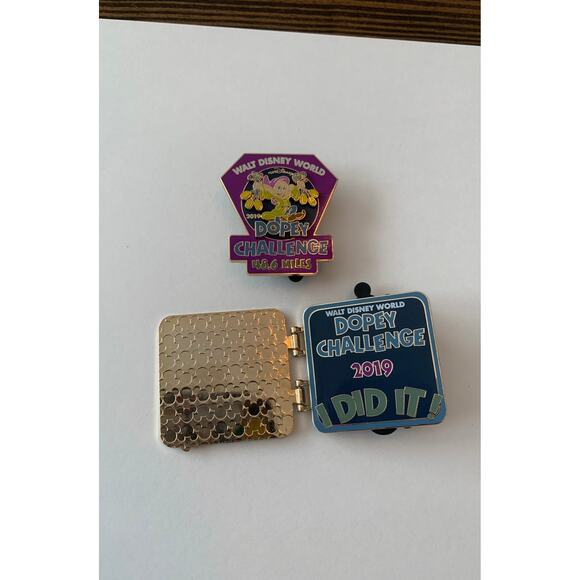Run Disney Dopey Races 2019 Trading Pin Set of 2 - Picture 4 of 4